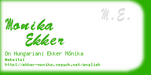 monika ekker business card