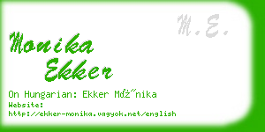 monika ekker business card